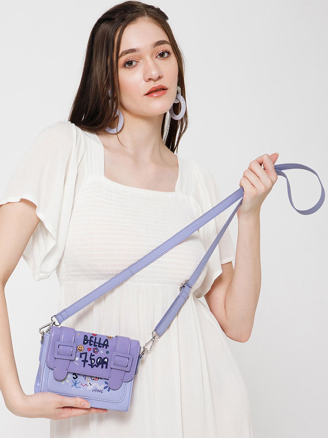 Berrylush Printed Structured Sling Bag