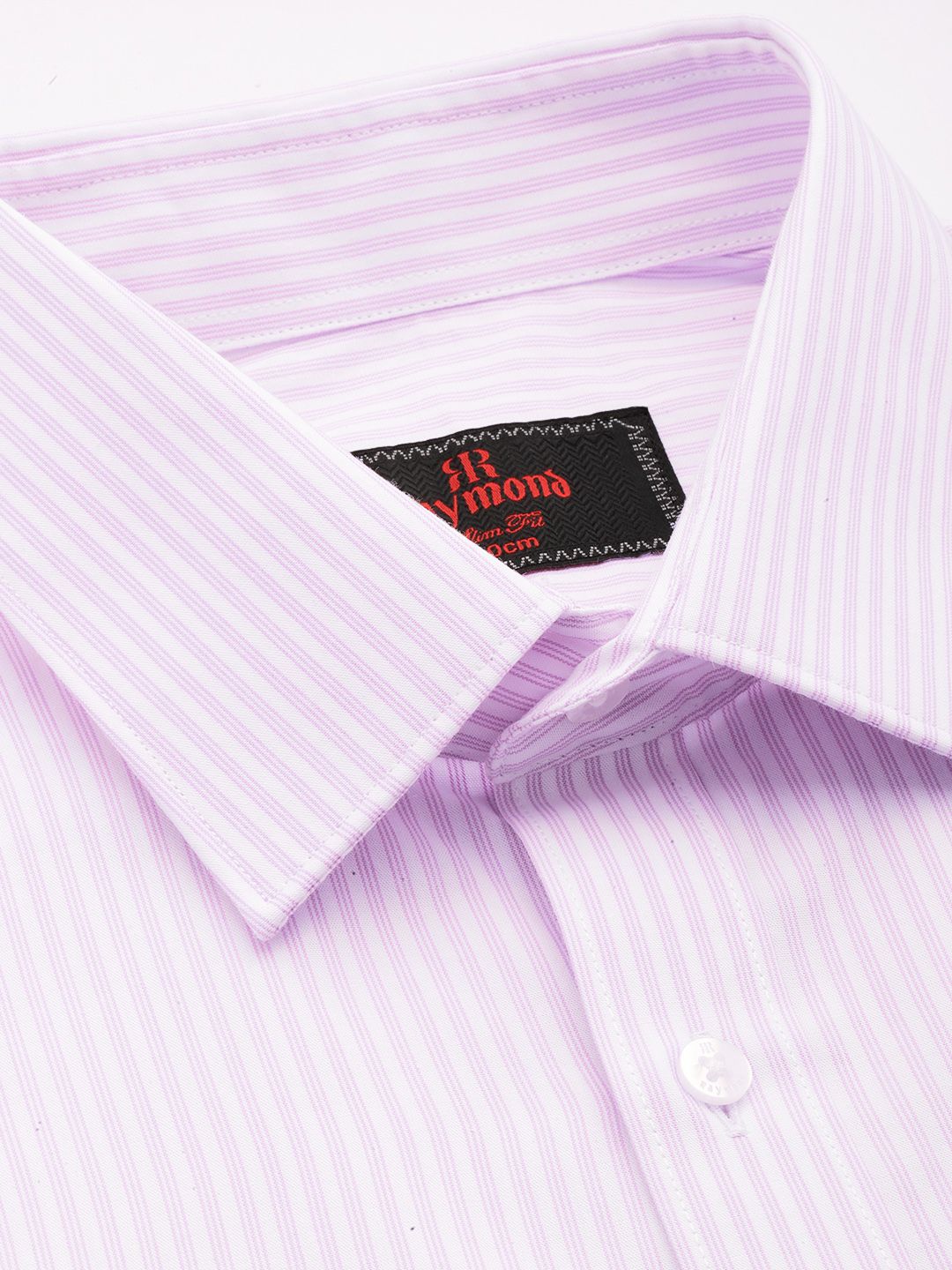 Raymond Pure Cotton Slim Fit Vertical Striped Formal Shirt