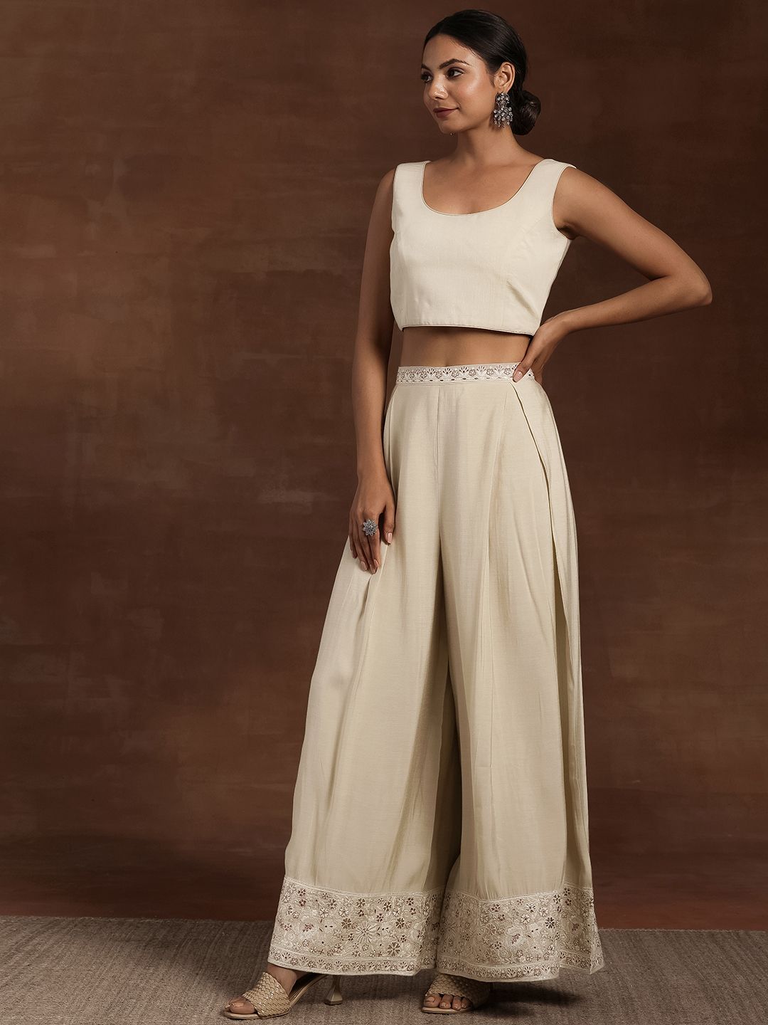 Libas Embroidered Top & Palazzo