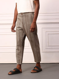 Mr Bowerbird Men Printed Pure Cotton Liberal Fit Trousers With a Notepad