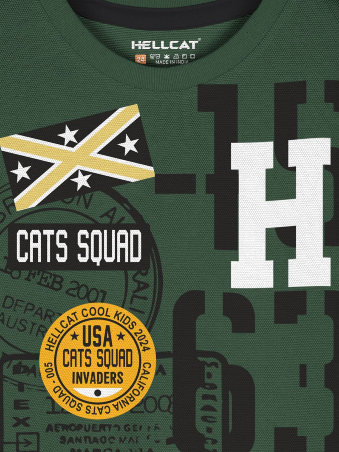 HELLCAT Boys Printed T-shirt with Shorts