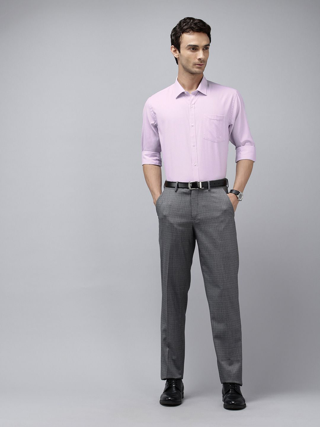 Park Avenue Slim Fit Textured Formal Shirt