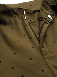 STREET 9 Women Olive Green & Black Regular Fit Printed Joggers