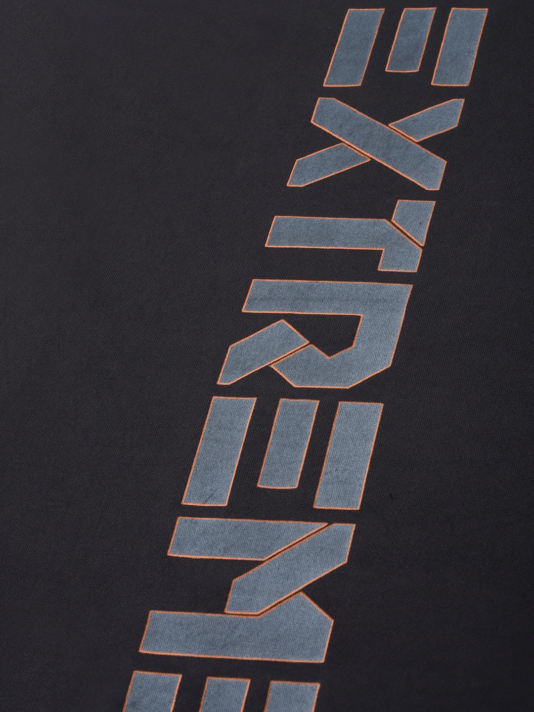 HRX oleh Hrithik Roshan Latihan Lelaki Jet Black Rapid-Dry Typography Tshirts