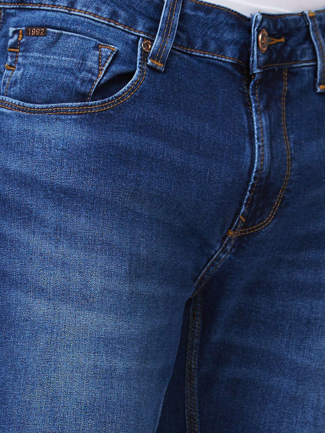 SPYKAR Men Slim Fit Low-Rise Light Fade Cotton Jeans