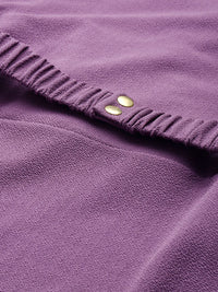 SASSAFRAS Lavender Notch Collar Belted Dress