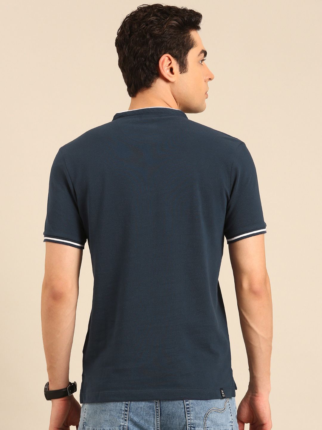 Being Human Pure Cotton Henley Neck T-shirt