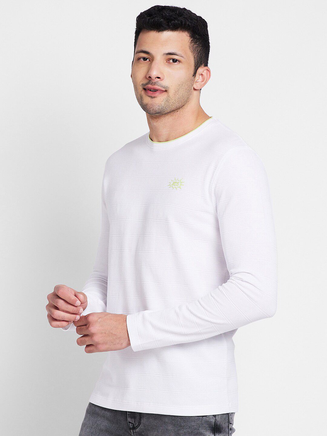 Being Human Self Design Round Neck Casual T-shirt