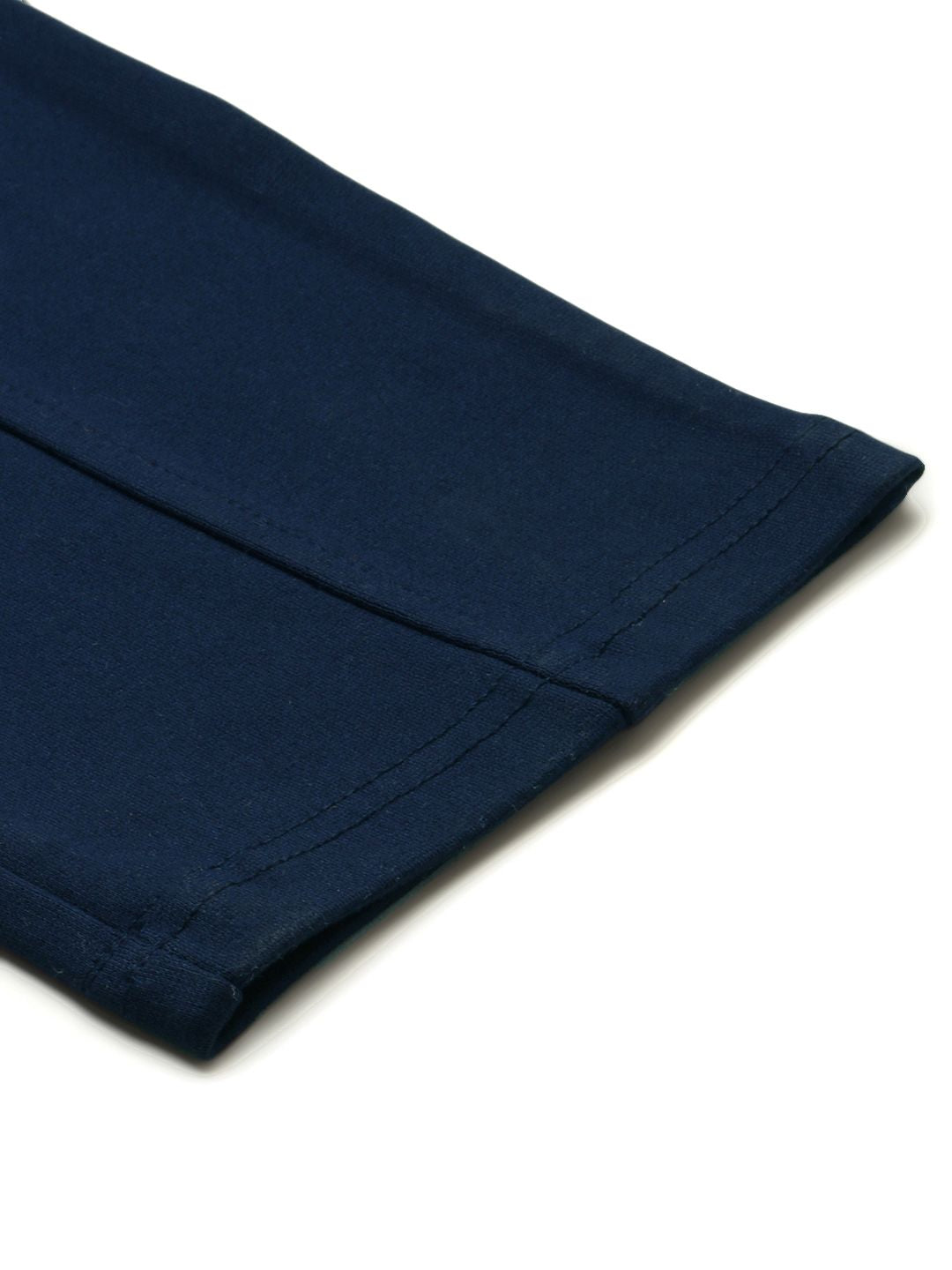 Global Desi Women Blue Solid Tapered Fit Cigarette Trousers