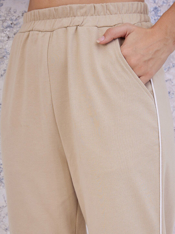 Athena Colourblocked High-Neck Sweatshirt With Straight Trouser Tracksuits