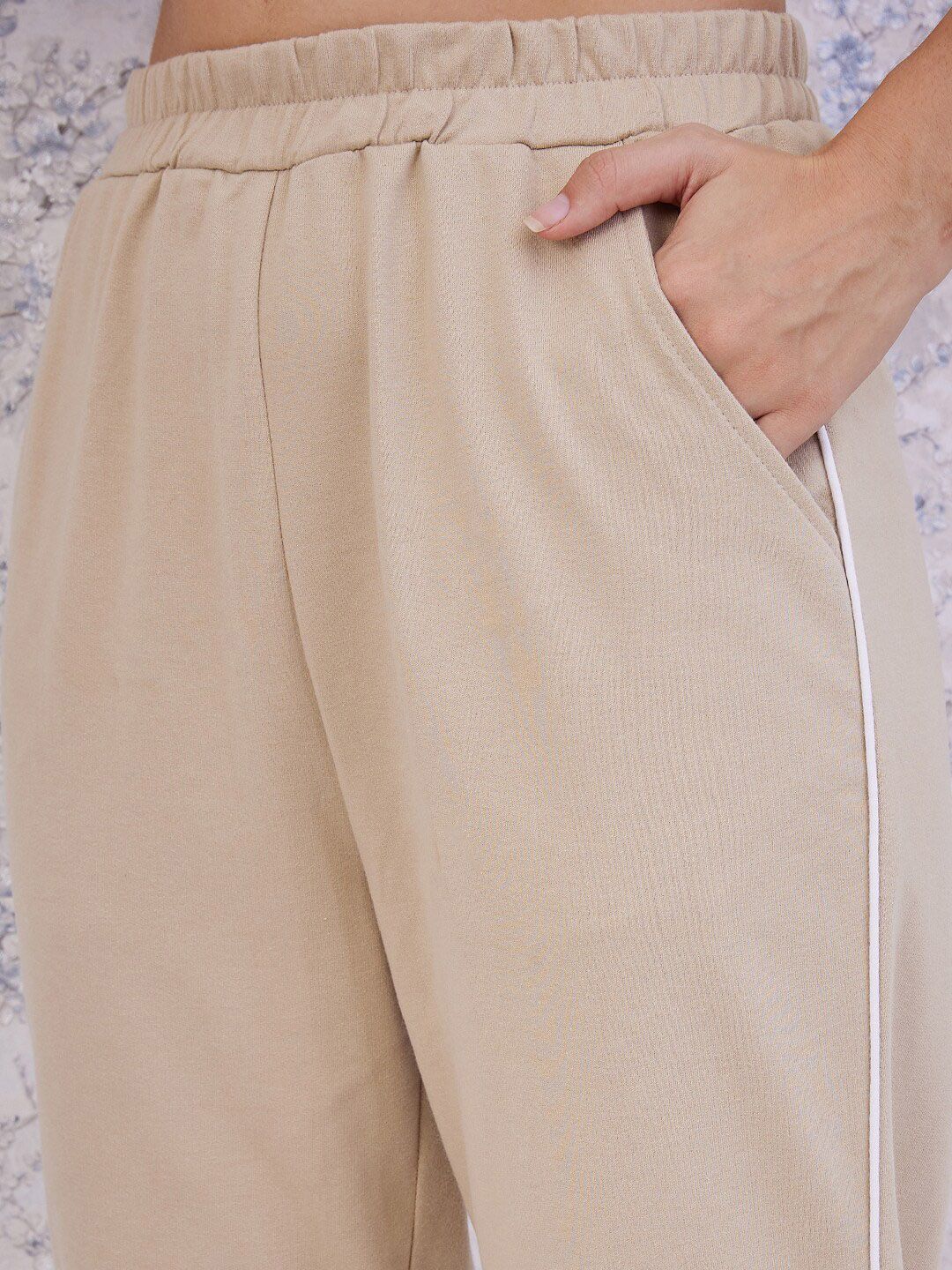 Athena Colourblocked High-Neck Sweatshirt With Straight Trouser Tracksuits