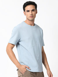 RARE RABBIT Men Bree Round Neck Slim Fit Cotton T-Shirt