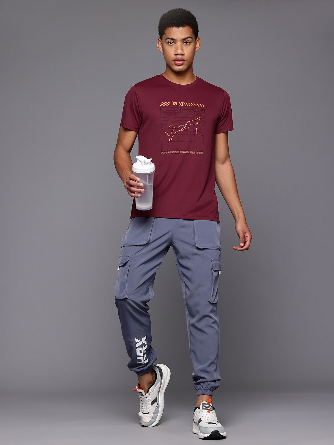 HRX by Hrithik Roshan Conversational Printed Rapid-Dry Running T-shirt