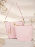 DressBerry Textured Shoulder Bag with Pouch