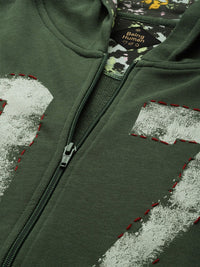 Being Human Printed Pure Cotton Hooded Sweatshirt