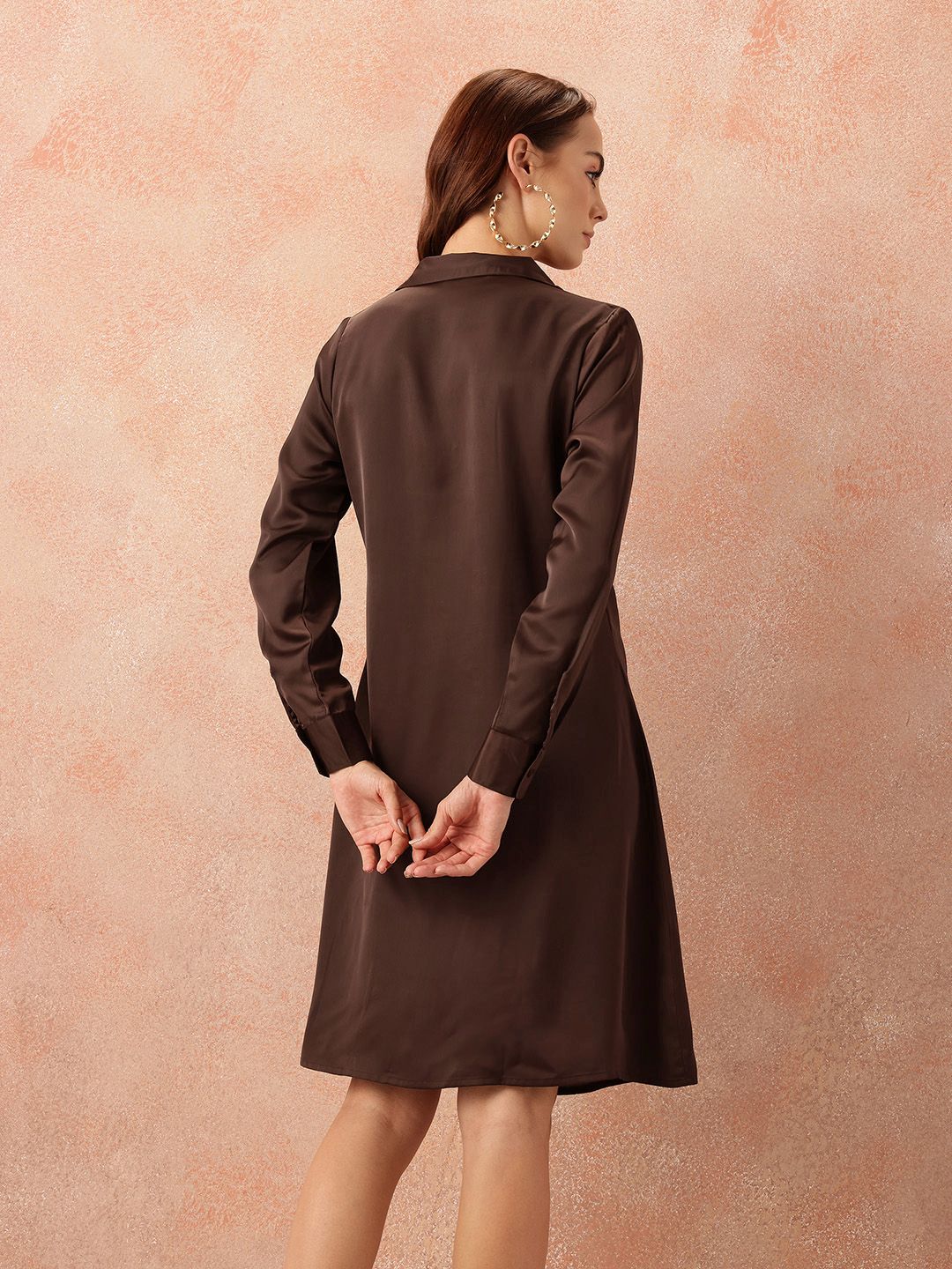 all about you Satin-Finish A-Line Dress