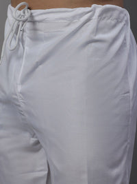 Jompers Geometric Chikankari Embroidered Kurta With Pyjamas