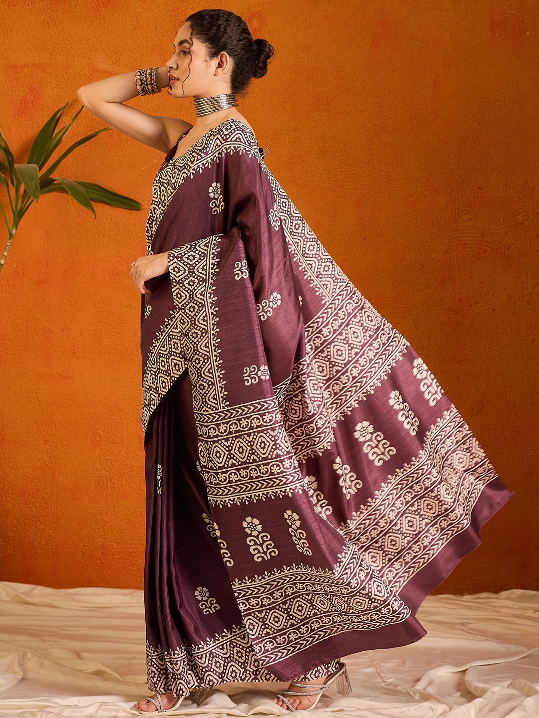 Saree mall Ethnic Motifs Bagru Sarees