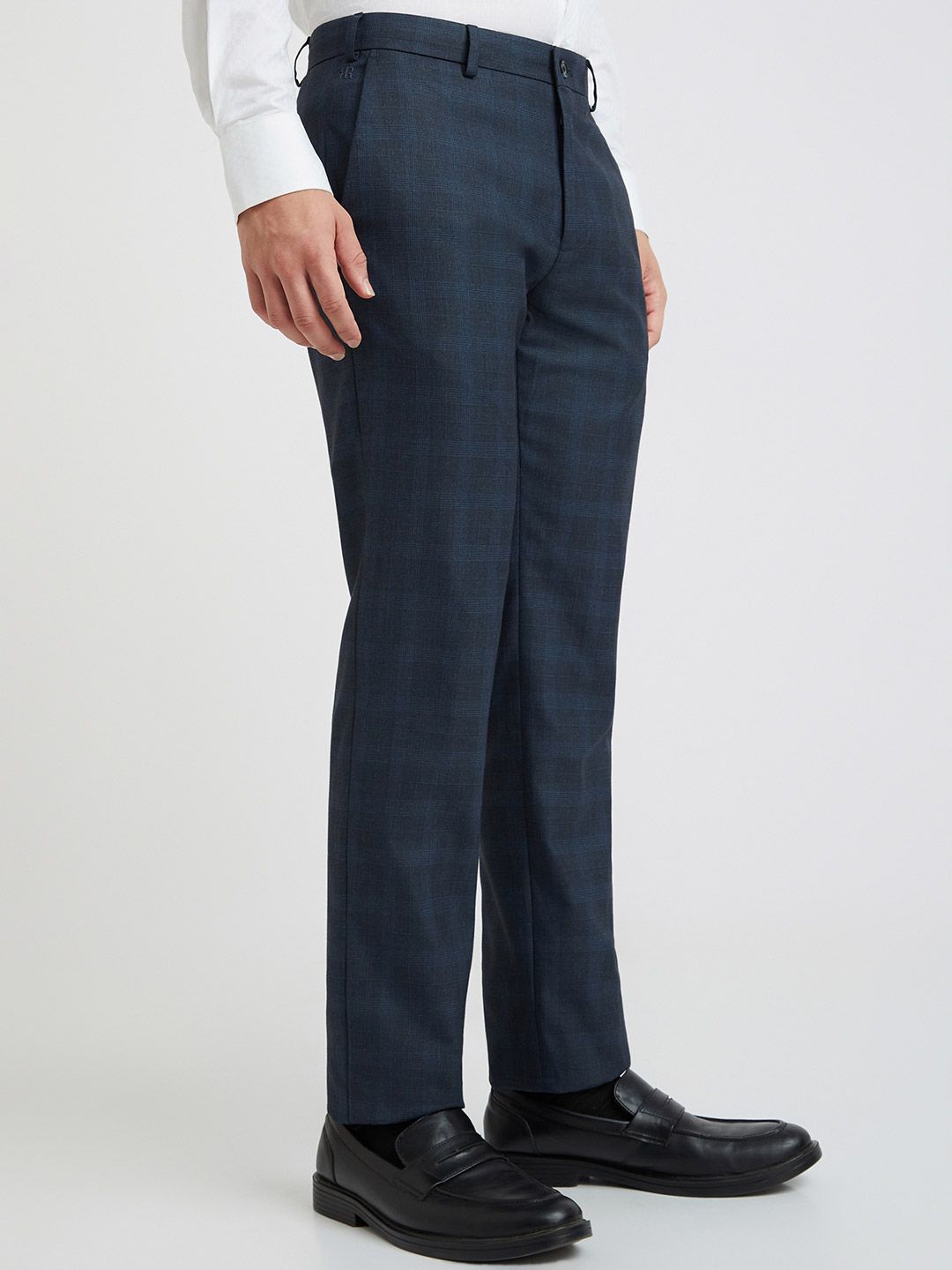 Raymond Men Checked Slim Fit Formal Trousers