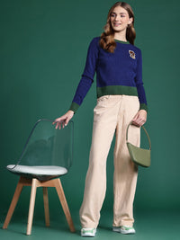 DressBerry Acrylic Applique Detail Pullover