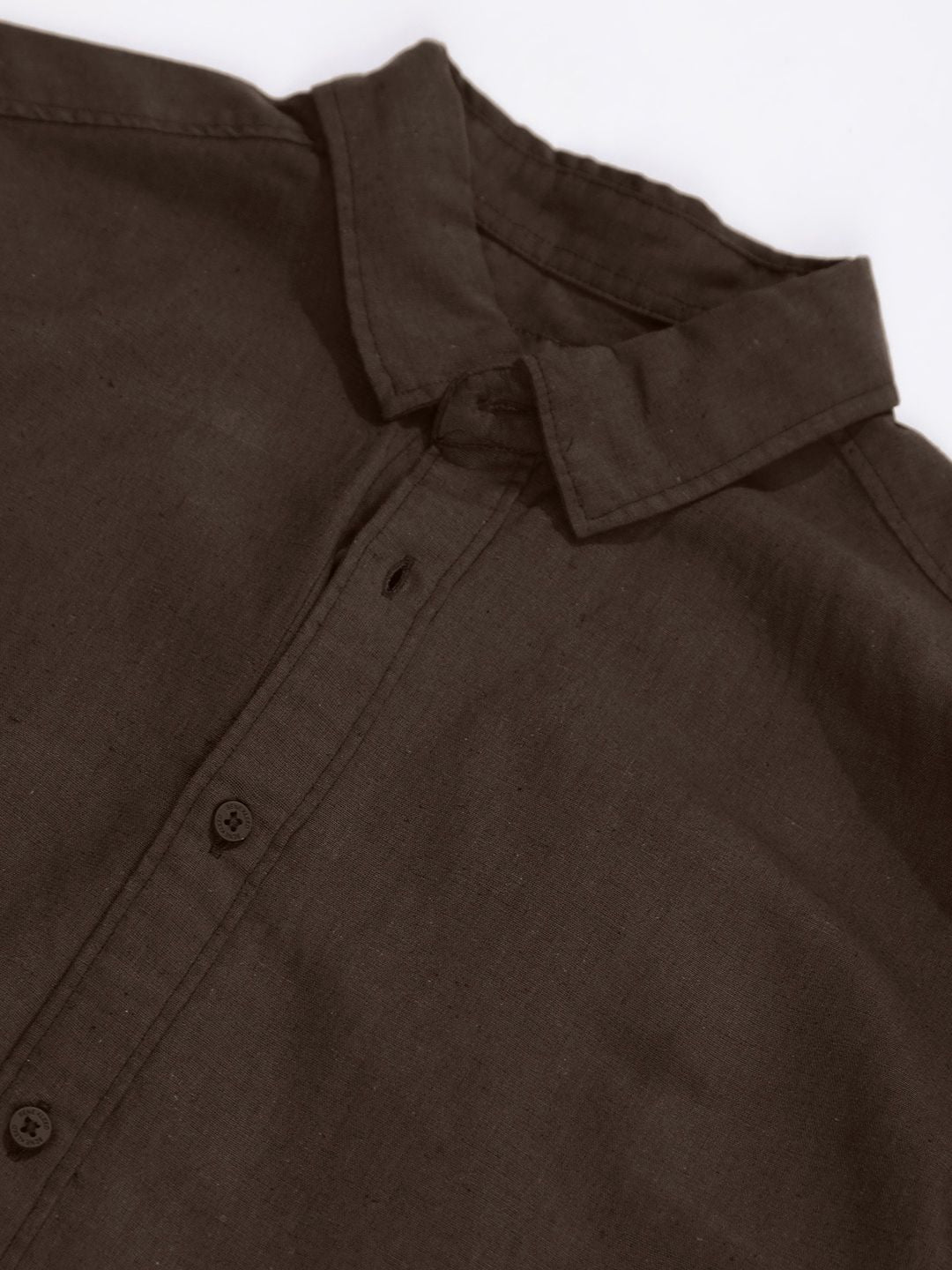 Bene Kleed Spread Collar Cotton Linen Regular Fit Casual Shirt