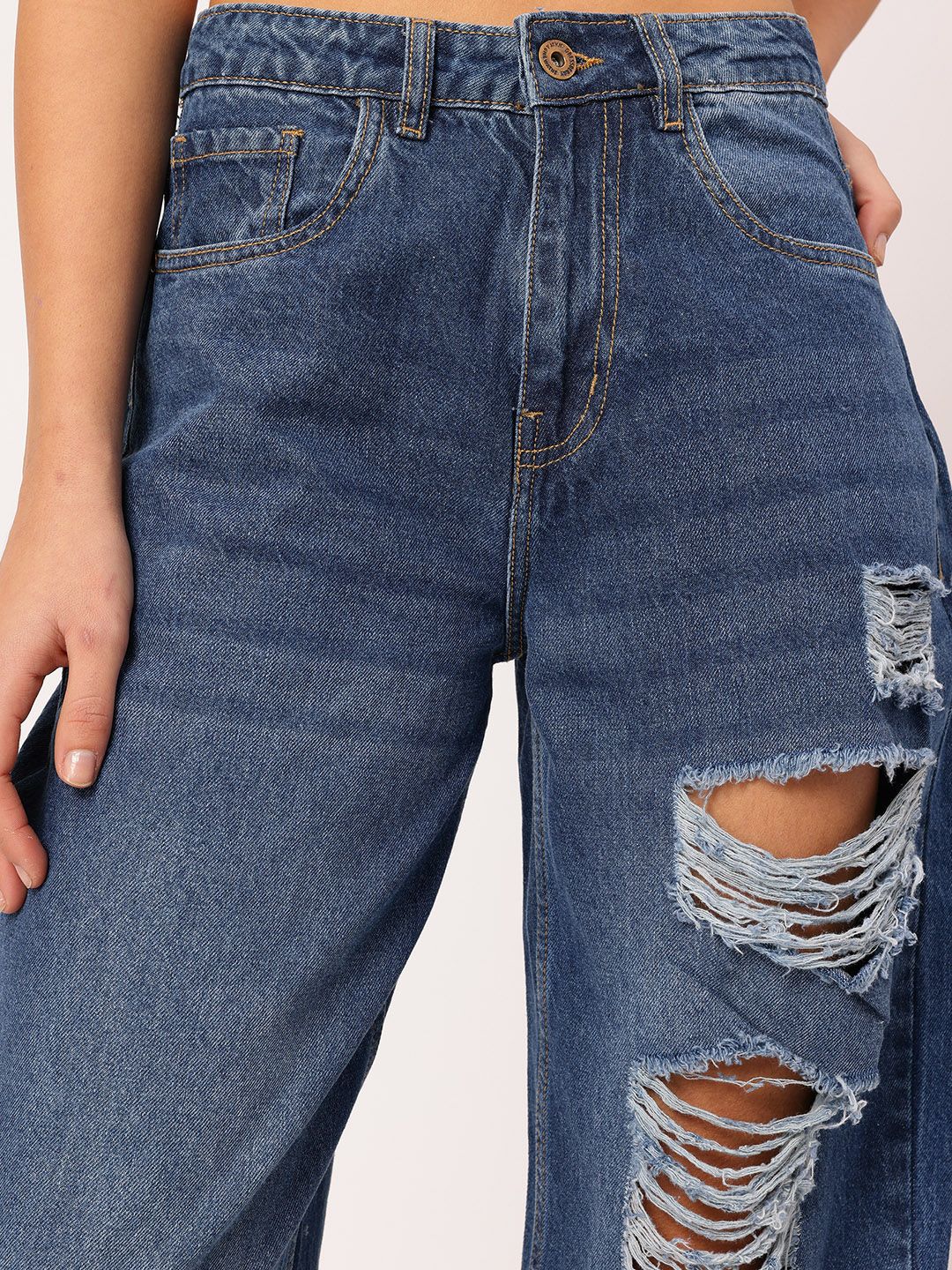 DressBerry Women Distressed Dreams Skater Fit Jeans