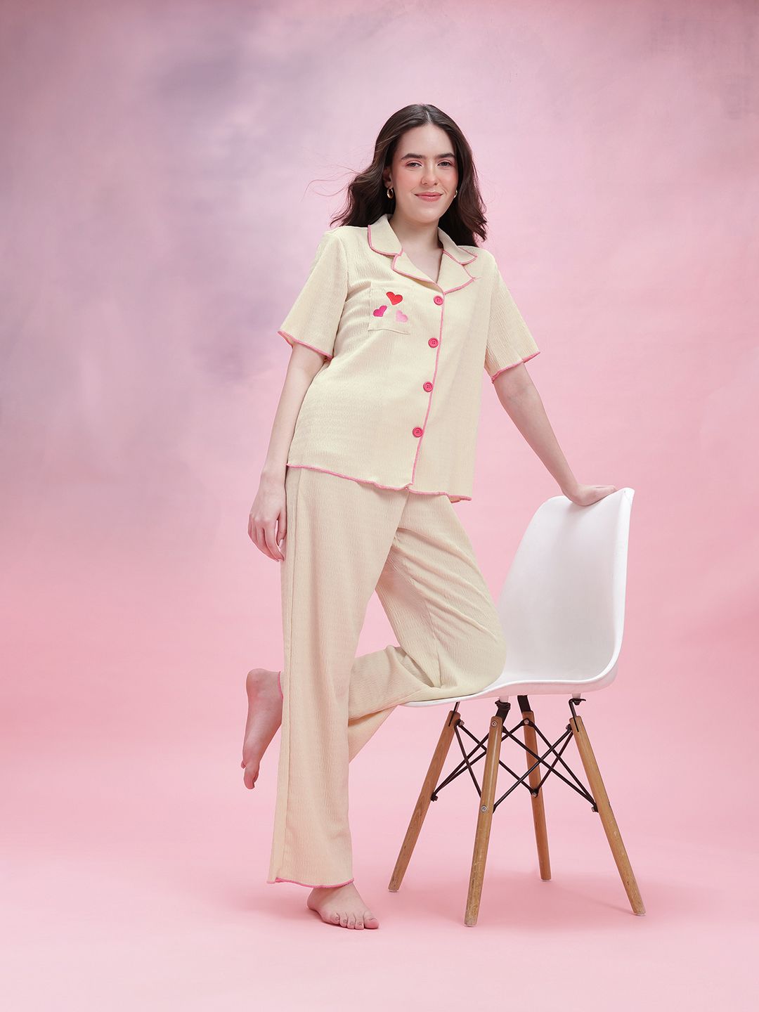DressBerry Embroidered Pyjama Set