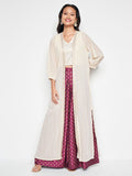 Global Desi Embellished Longline Open Front Shrug