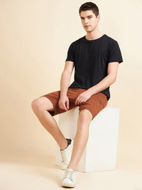 Sweet Dreams Men Brown Mid-Rise Cotton Shorts