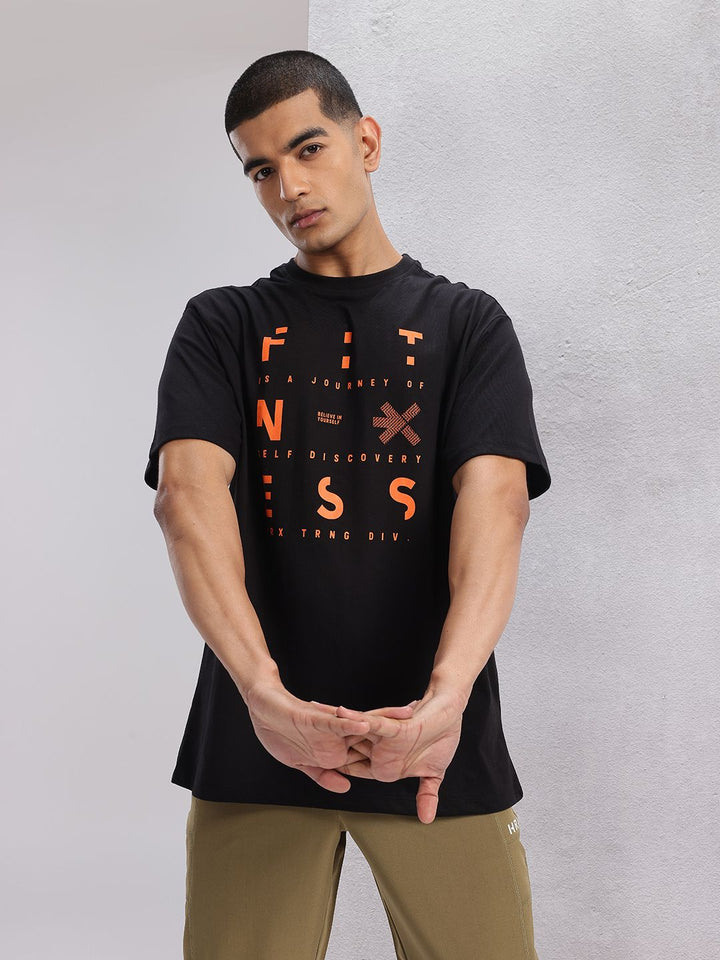 HRX by Hrithik Roshan Typography Printed Training T-shirt