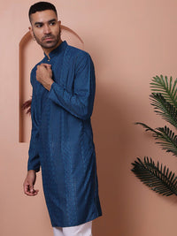 Jompers Men Embroidered Cotton Kurta
