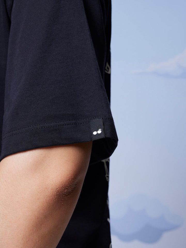 Bewakoof Official Cartoon Network Merchandise The Flintstones Printed Oversized T-shirt