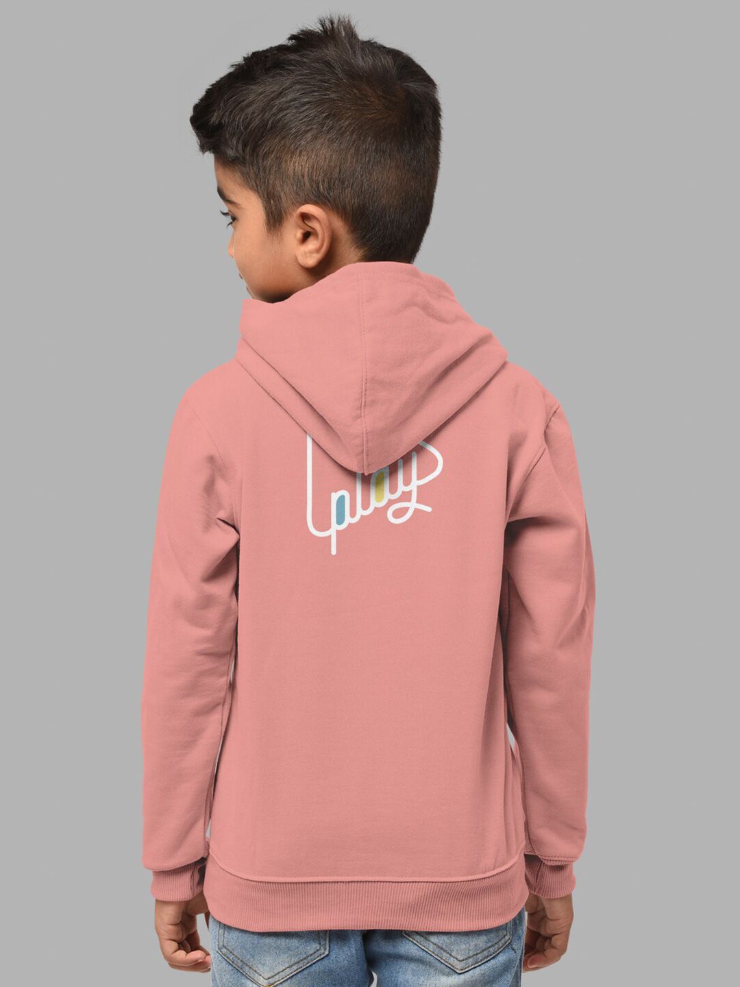 HELLCAT Boys Set Of 2 Blue & Pink Colourblocked Hooded Cotton Sweatshirt