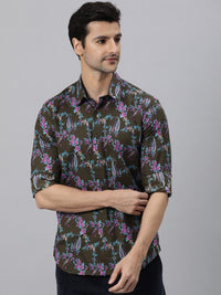 RARE RABBIT Men Davos Slim Fit Opaque Printed Shirt
