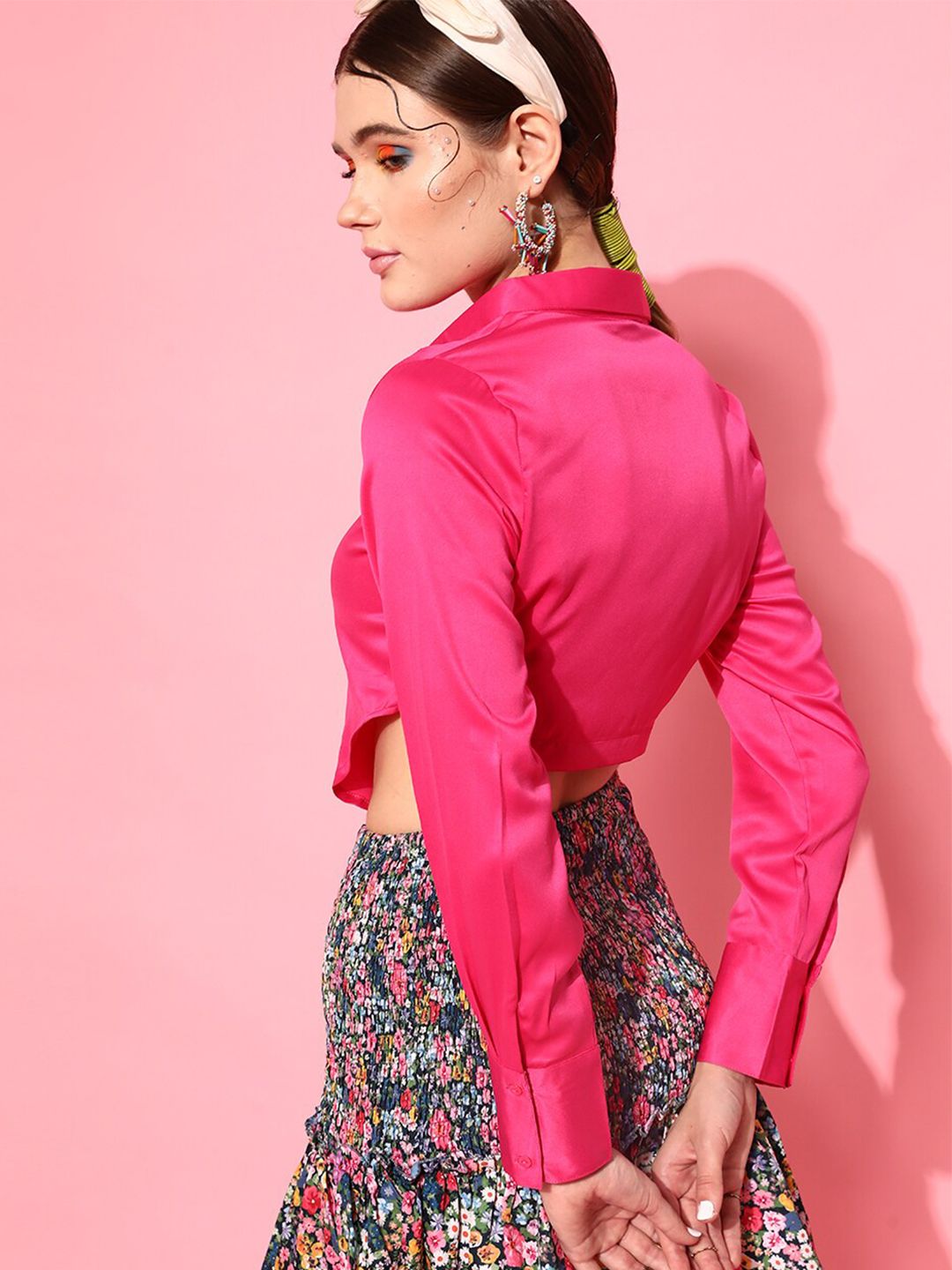 STREET 9 Fuchsia Shirt Style Top