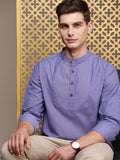 House of Pataudi Band Collar Rozana Kurta
