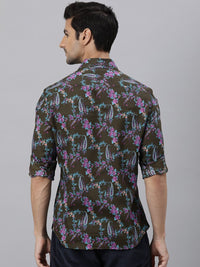 RARE RABBIT Men Davos Slim Fit Opaque Printed Shirt