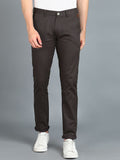 Urbano Fashion Men Grey Slim Fit Easy Wash Trousers