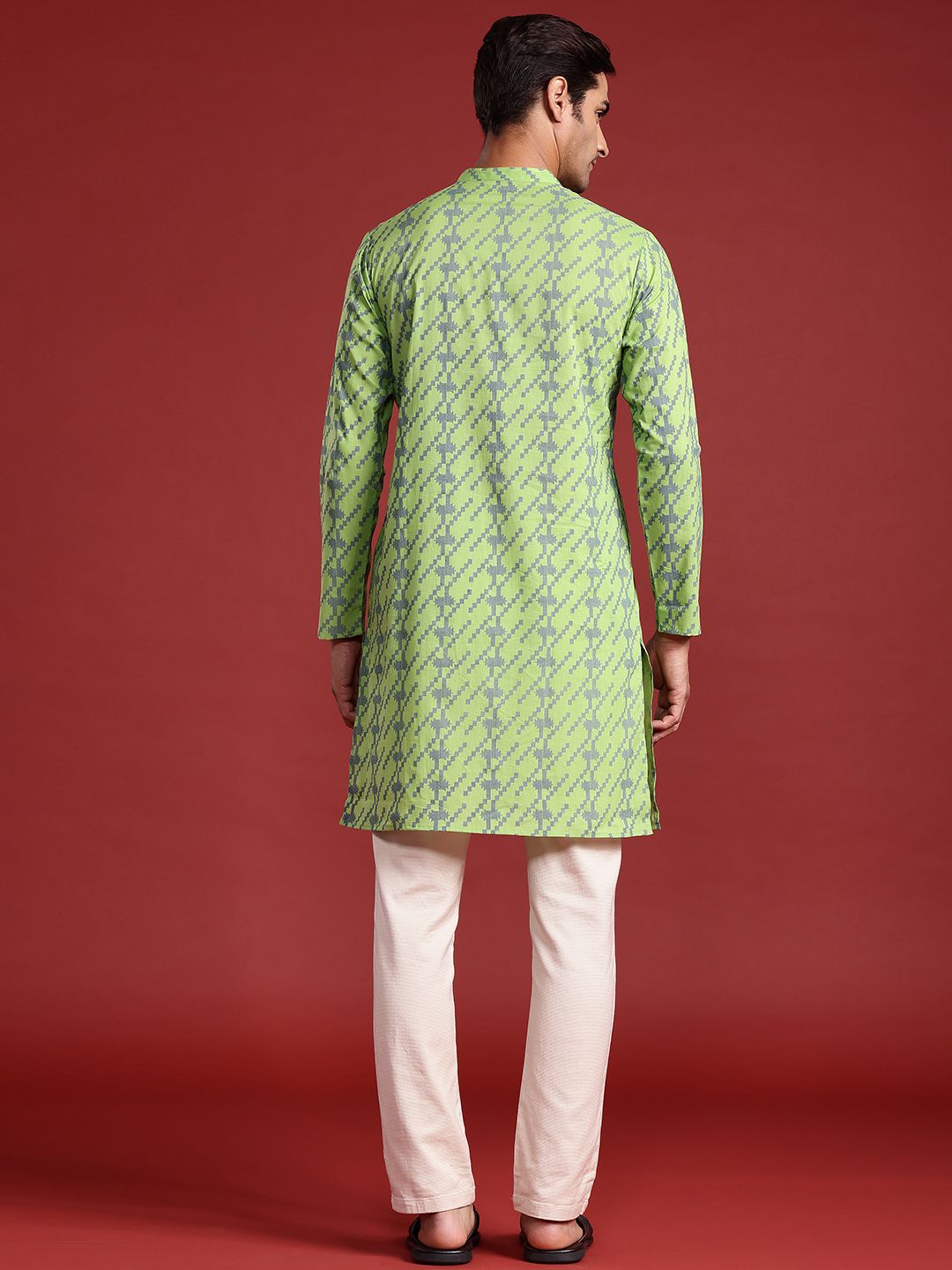 Anouk Pure Cotton Geometric Printed Kurta