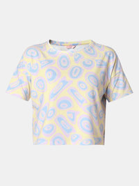 SPYKAR Women Abstract Printed Round Neck Cotton T-shirt