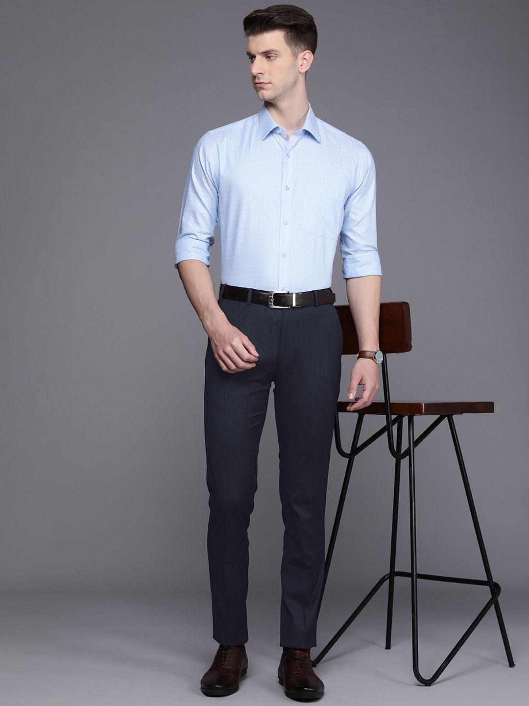 Raymond Men Solid Slim Fit Formal Trousers