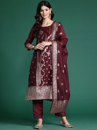 Indo Era Women Ethnic Motifs Regular Kurta with Trousers & With Dupatta