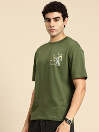 Being Human Graphic Printed Drop-Shoulder Sleeves Pure Cotton Easy Fit T-shirt