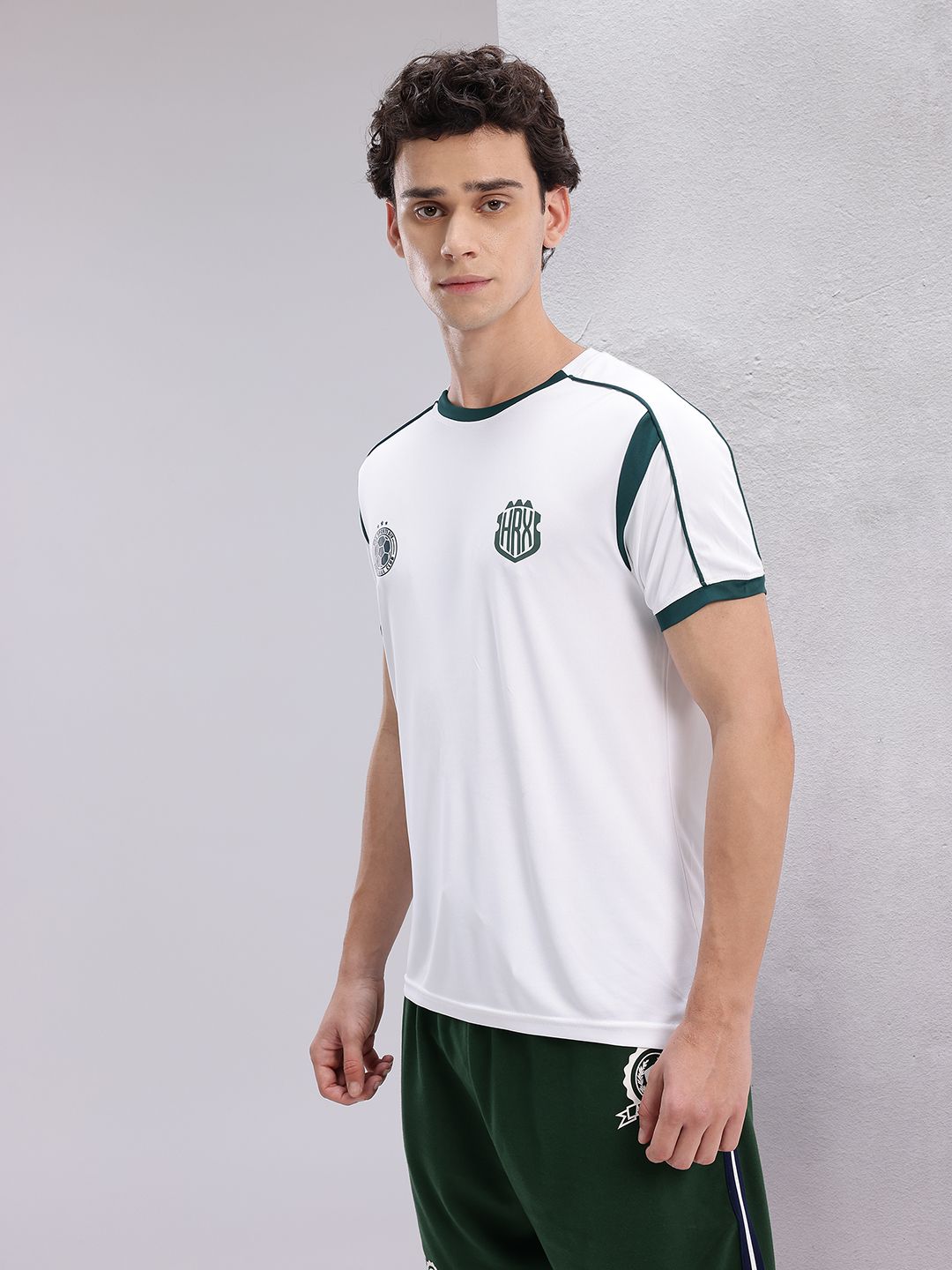 HRX by Hrithik Roshan Brand Logo Print Rapid-Dry Football T-shirt