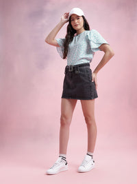 DressBerry Floral Print Tulip Sleeve Top