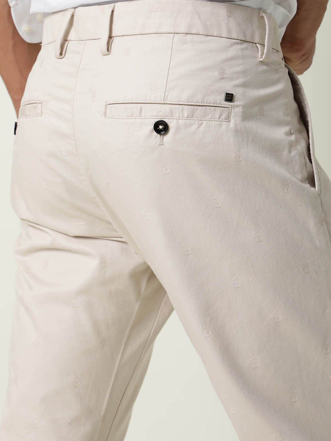 RARE RABBIT Men Mazzios Mid-Rise Slim Fit Trouser