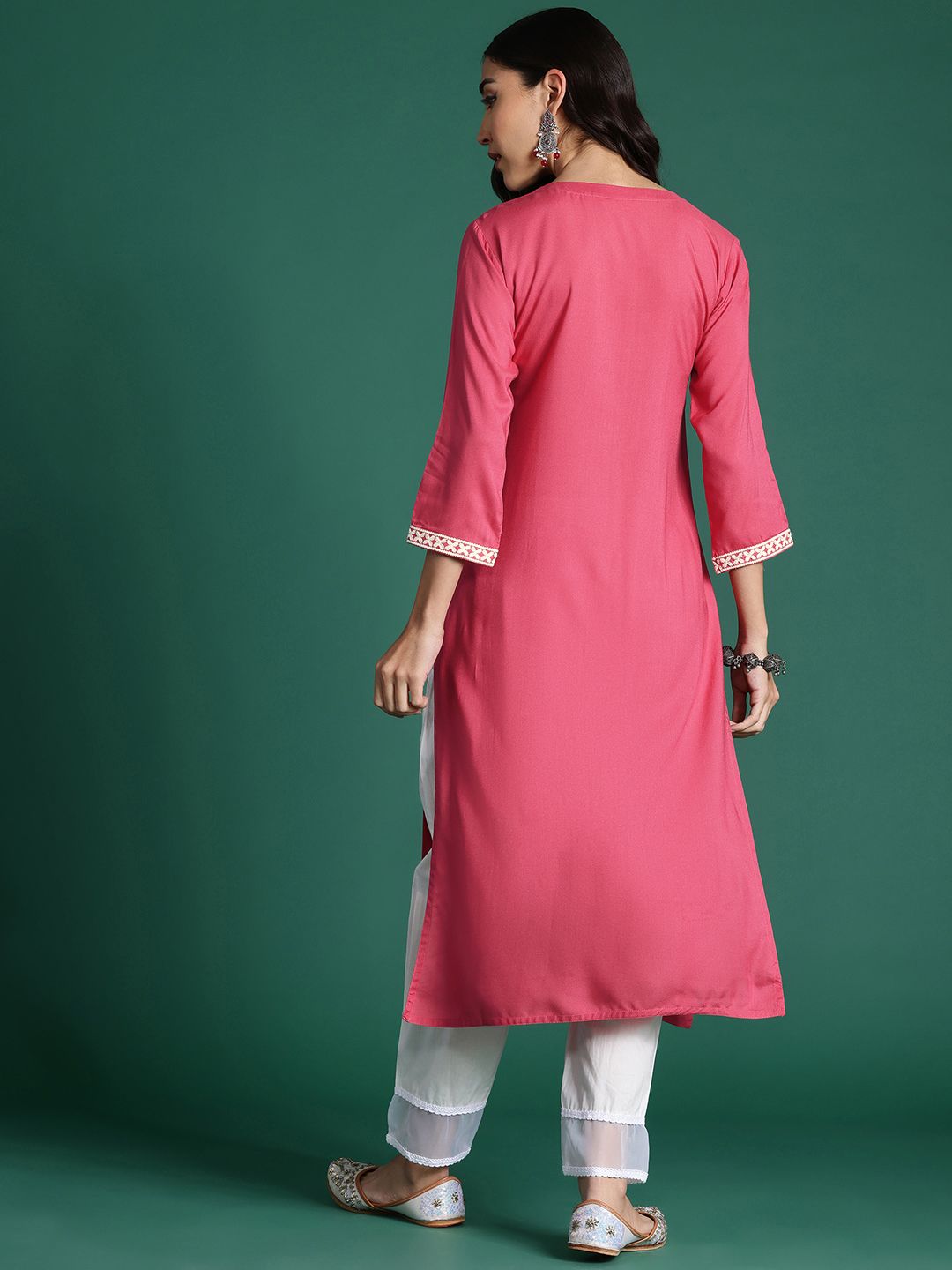 Indo Era Ethnic Motifs Embroidered Thread Work Kurta