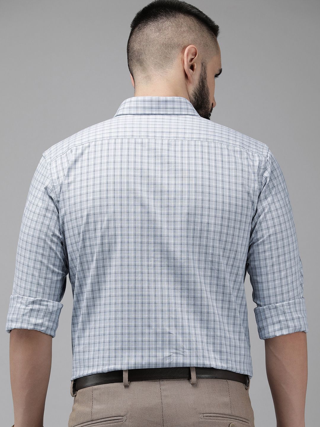 Park Avenue Slim Fit Pure Cotton Checked Formal Shirt