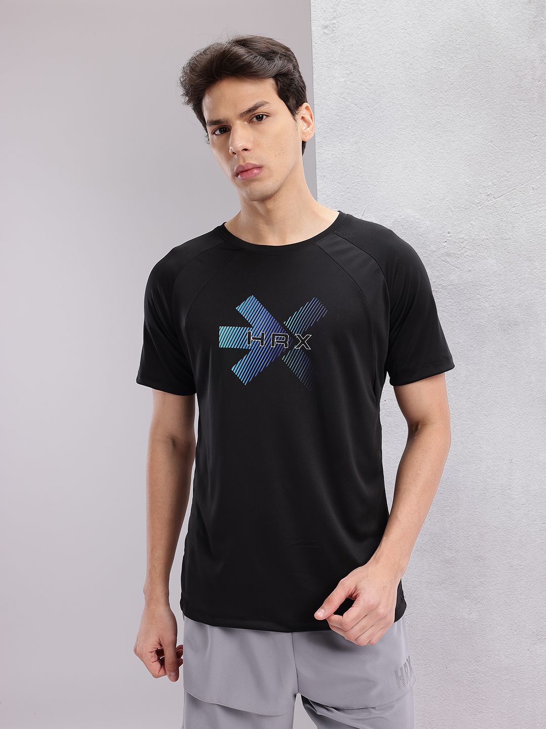 HRX by Hrithik Roshan Men Brand Logo Printed Rapid-Dry Training T-shirt