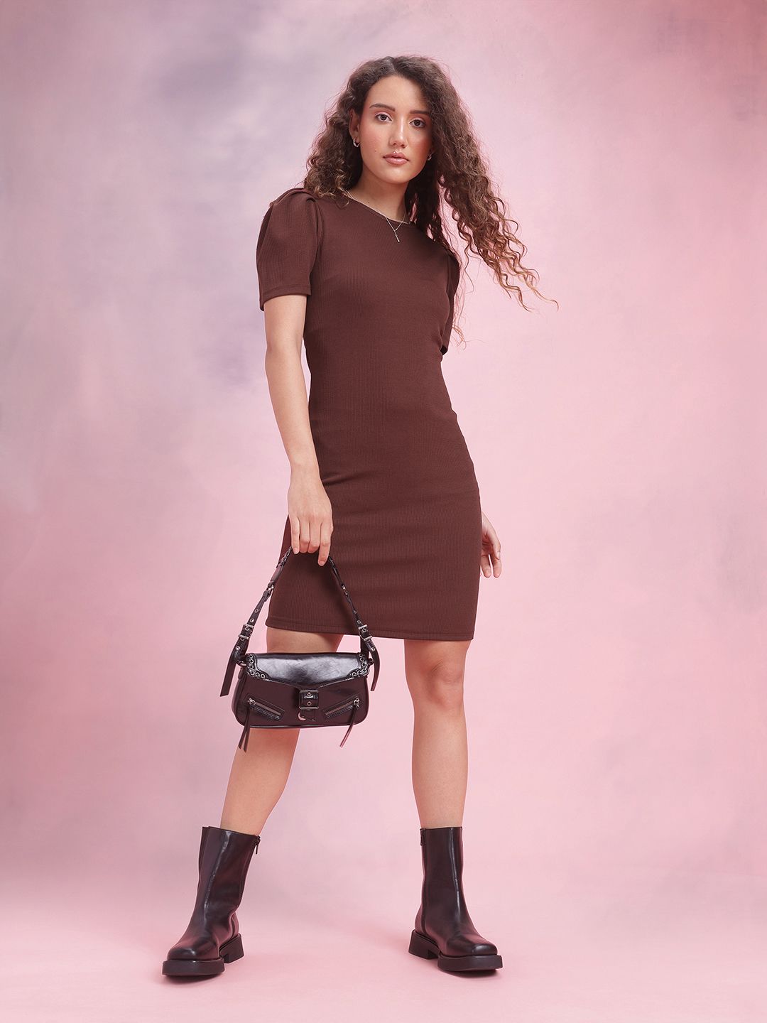 DressBerry Ribbed Bodycon Dress